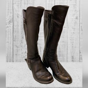 Aldo Black Zippered Riding Boots Size 7